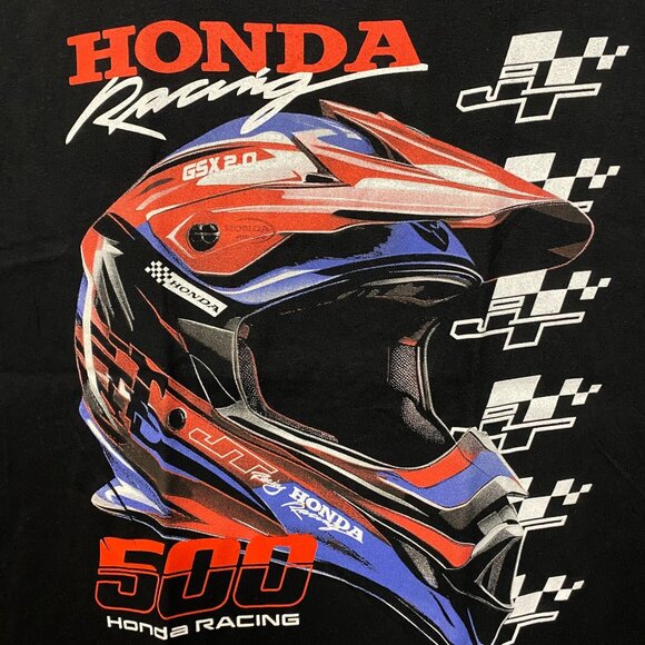 JT Racing x Honda Racing 500 Washed Black T-Shirt Large - Picture 2 of 5